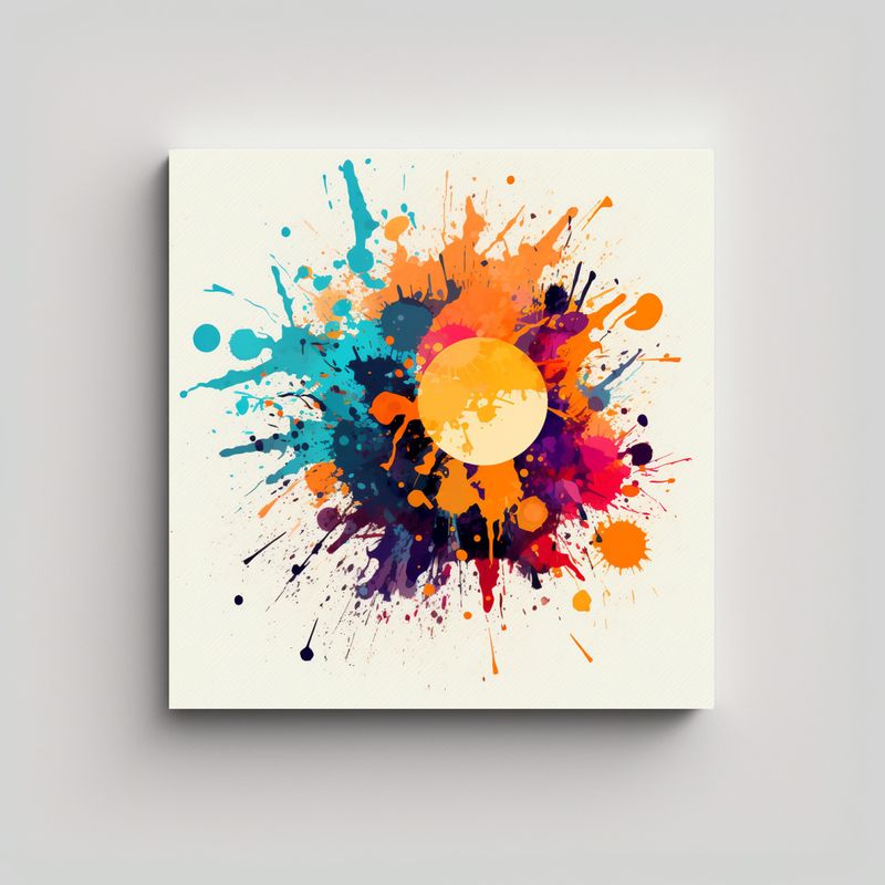 GENERICO - Cuadro Abstracto Inspirador Para Decorar Con 90x90 Cm