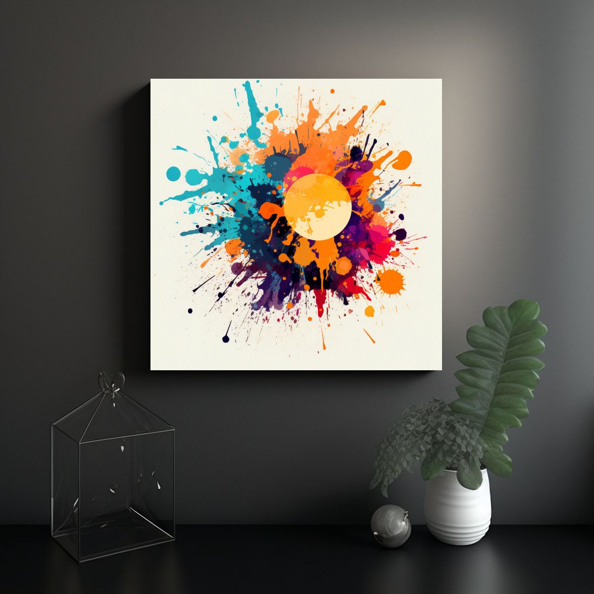 GENERICO - Cuadro Abstracto Inspirador Para Decorar Con 60x60 Cm