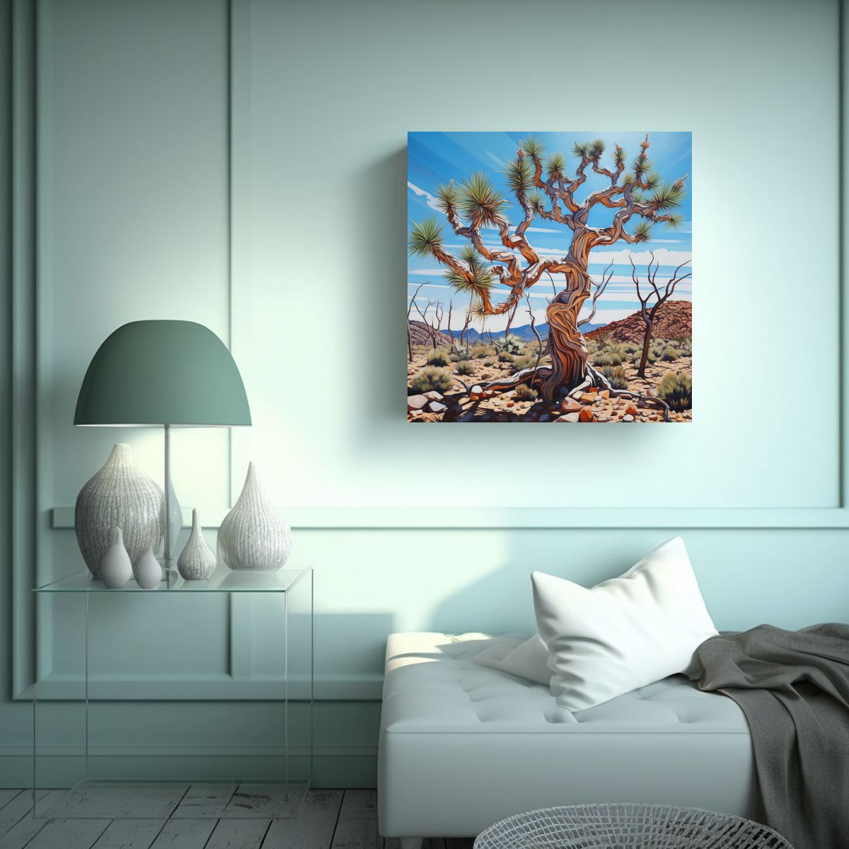 GENERICO - Cuadro Abstracto De Joshua Tree En Estilo 70x70 Cm