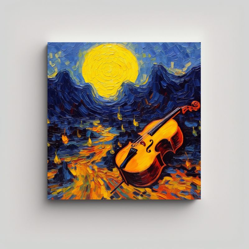 GENERICO - Cuadro Abstracto De Van Gogh Representando A Fela 90x90 Cm