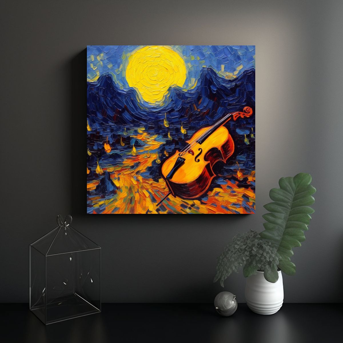GENERICO - Cuadro Abstracto De Van Gogh Representando A Fela 70x70 Cm