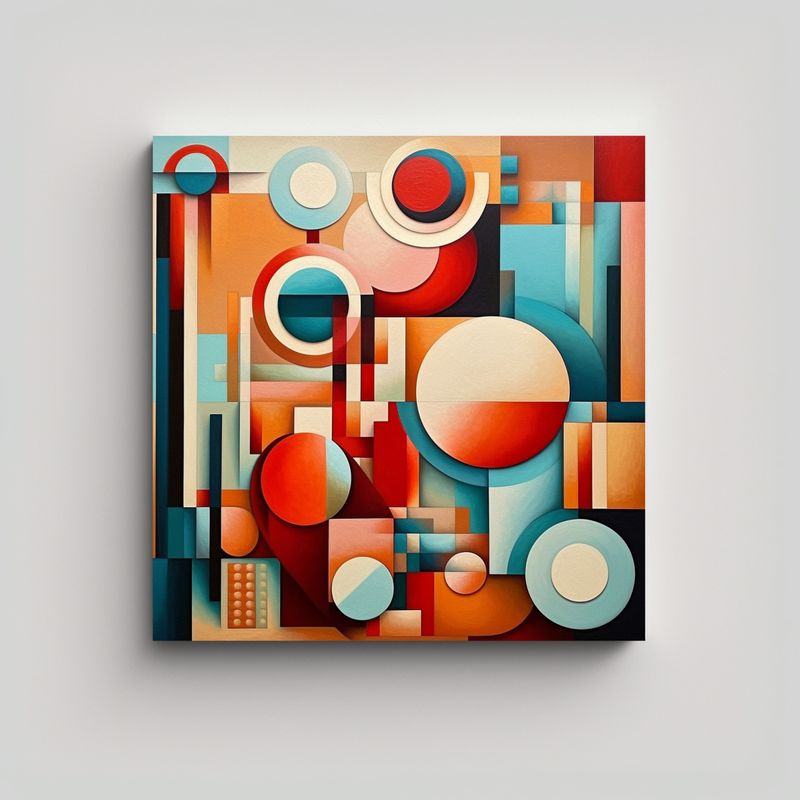 GENERICO - Pintura En Bastidor Sonyak Colores Y Diseños 70x70 Cm