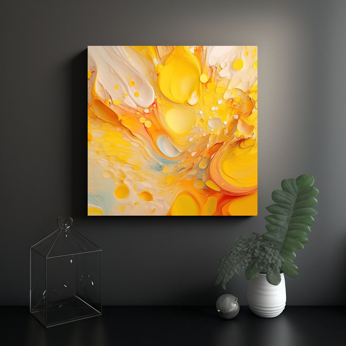 GENERICO - Pinturas Decorativas Con Coloridos Vivos Y 70x70 Cm
