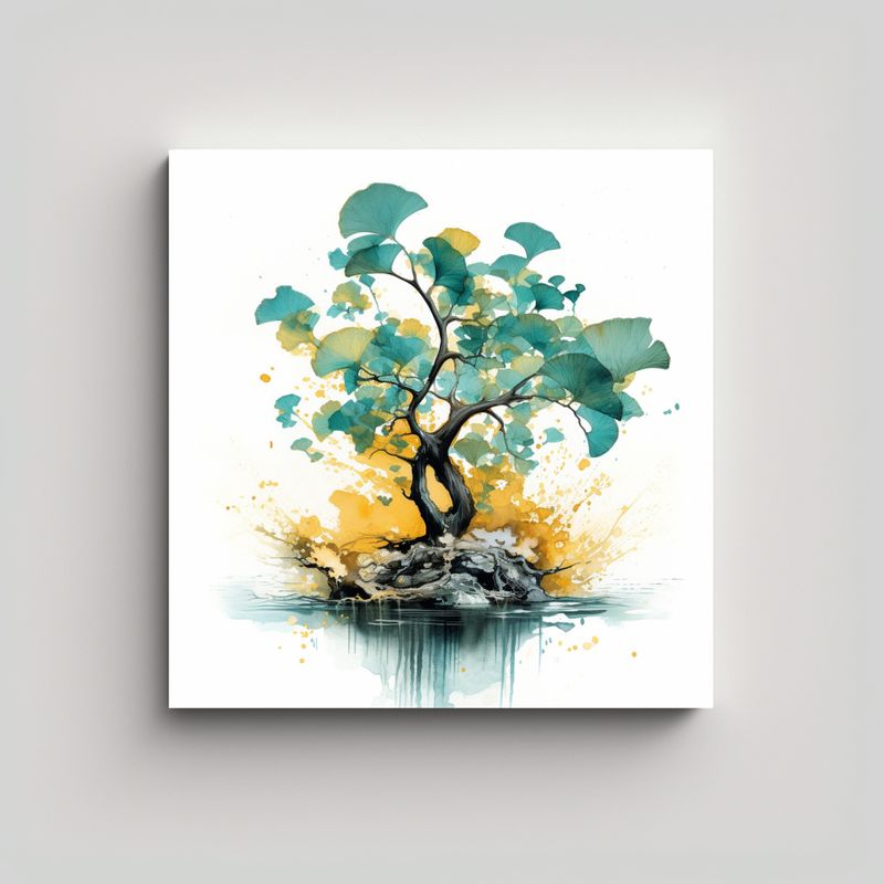 GENERICO - Pintura Inspiradora De Comedor Con árbol De 50x50 Cm