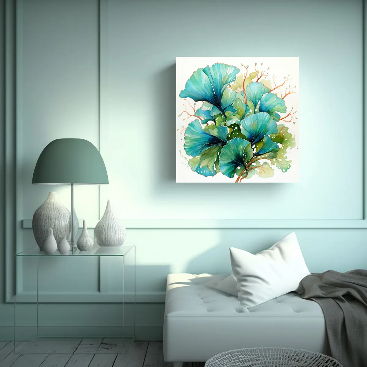 GENERICO - Pinturas Decorativas Impresionantes De Ginkgo En 80x80 Cm
