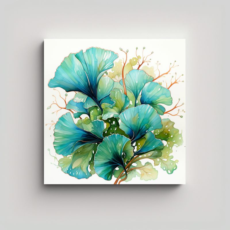 GENERICO - Pinturas Decorativas Impresionantes De Ginkgo En 70x70 Cm