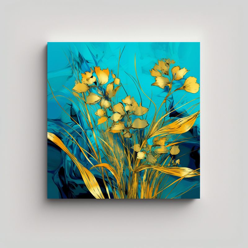 GENERICO - Cuadro Lienzo Decorativo Lemongrass Hierbas En 50x50 Cm