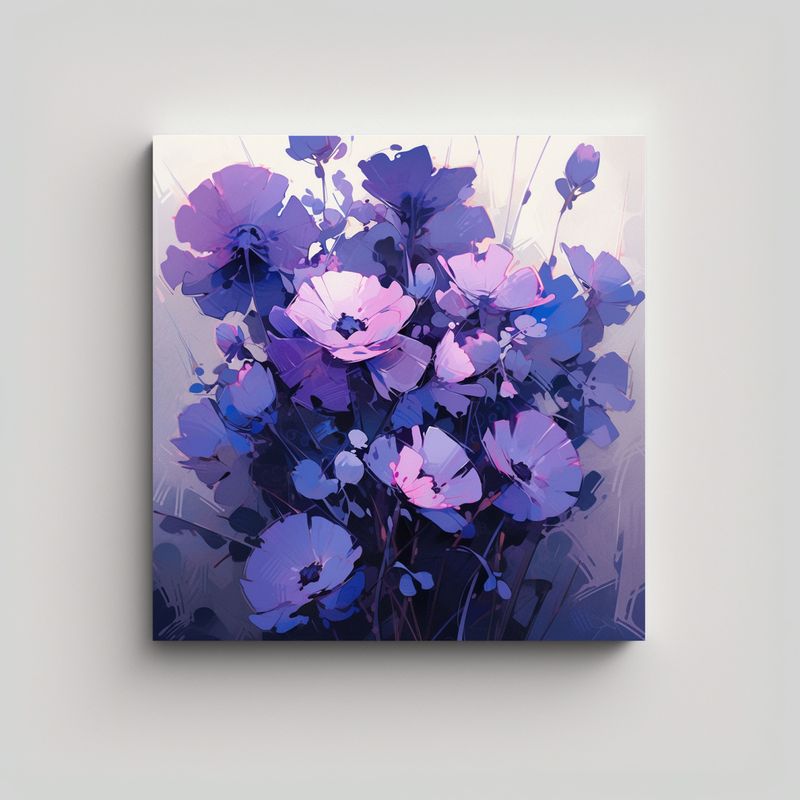 GENERICO - Cuadro En Lienzo Espectacular Armonía Púrpura 60x60 Cm