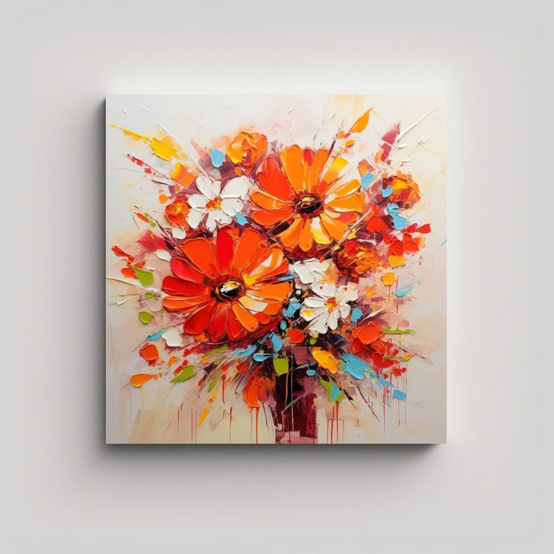 GENERICO - Pintura En Lienzo De Abstracción Minimalista En 60x60 Cm