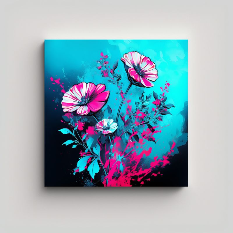 GENERICO - Lienzo Tonos Inspiración Cilantro Hierbas En 90x90 Cm