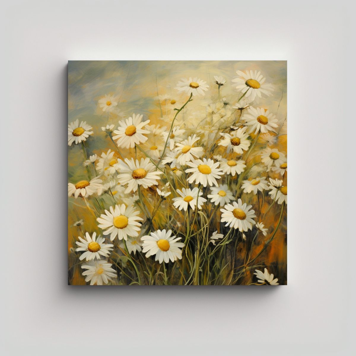 GENERICO - Pintura Abstracta Detallada De Hierbas De 80x80 Cm