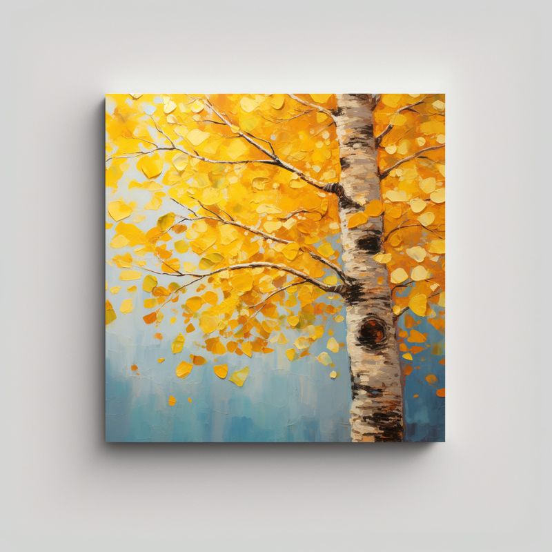 GENERICO - Pintura Abstracta De álamo Temblón, Fina Forma 80x80 Cm