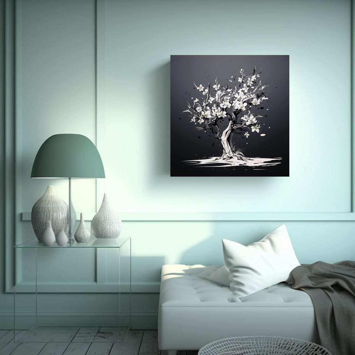 GENERICO - Cuadro Decorativo Lienzo Inspirador Árbol De 60x60 Cm