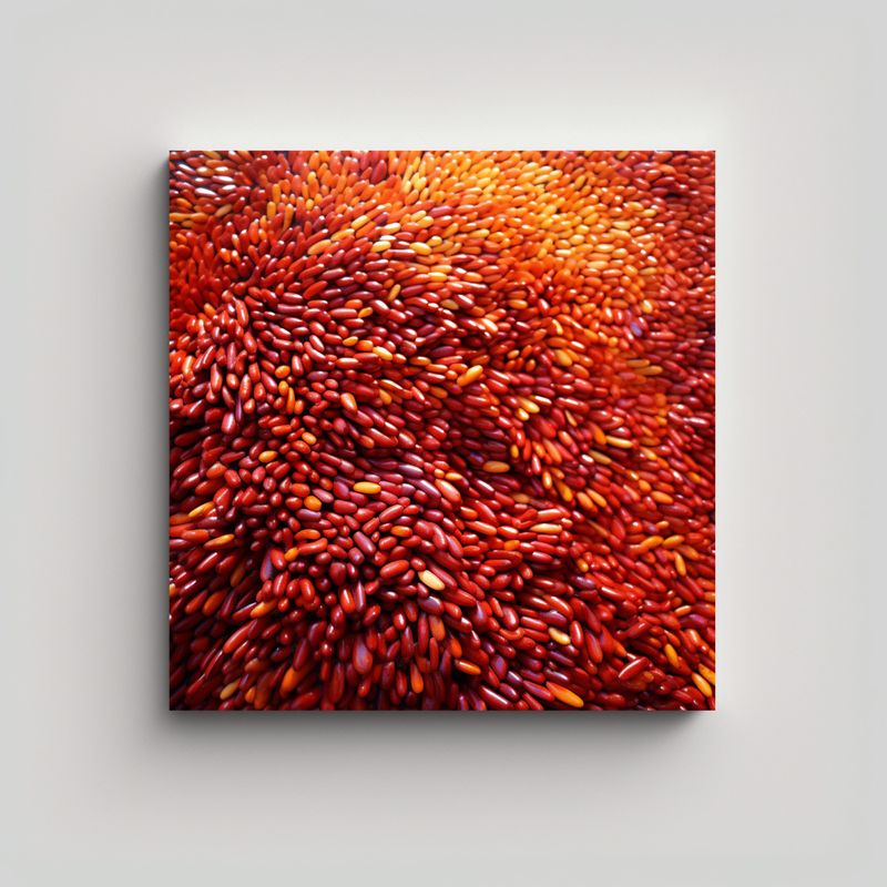 GENERICO - Cuadro Abstracto De Granos De Quinoa Estilo 60x60 Cm