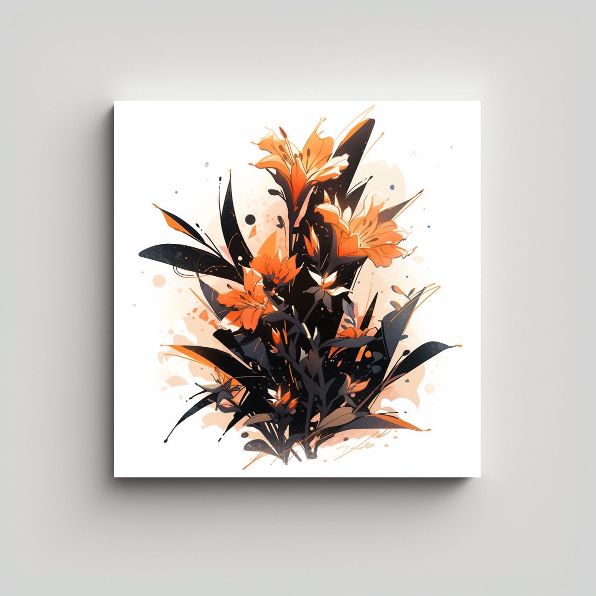 GENERICO - Pintura De Pared Moderno Con Estilo Orange Y 80x80 Cm