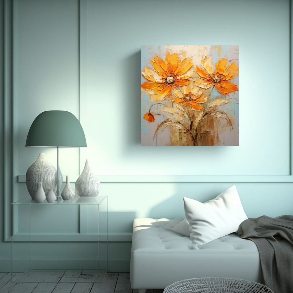 GENERICO - Cuadro Tela Sublimada Riqueza Visual En Colores 70x70 Cm