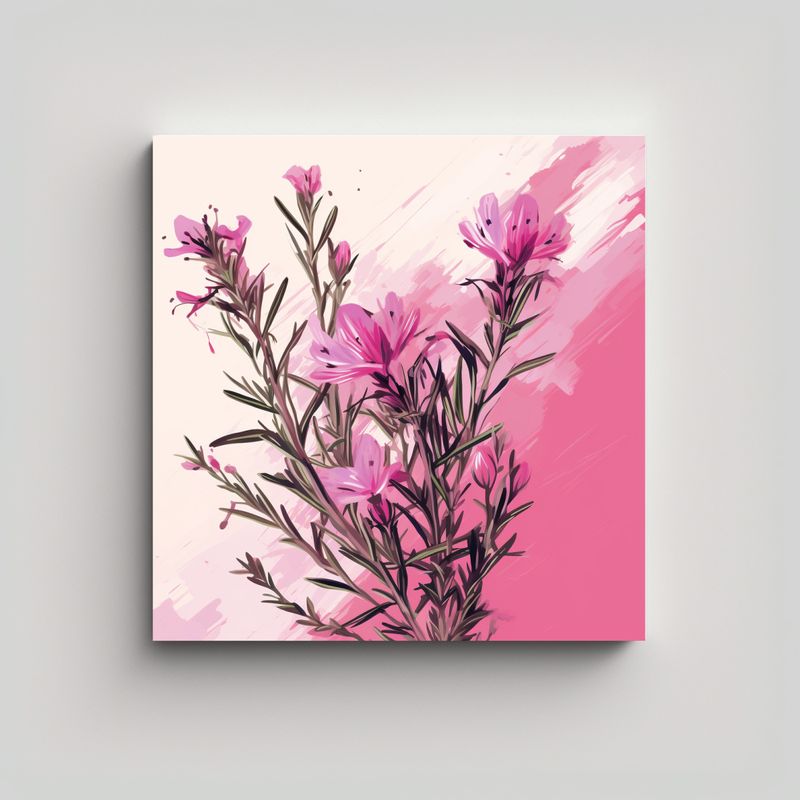 GENERICO - Cuadro De Decoración De Baño Aromas De Romero 60x60 Cm