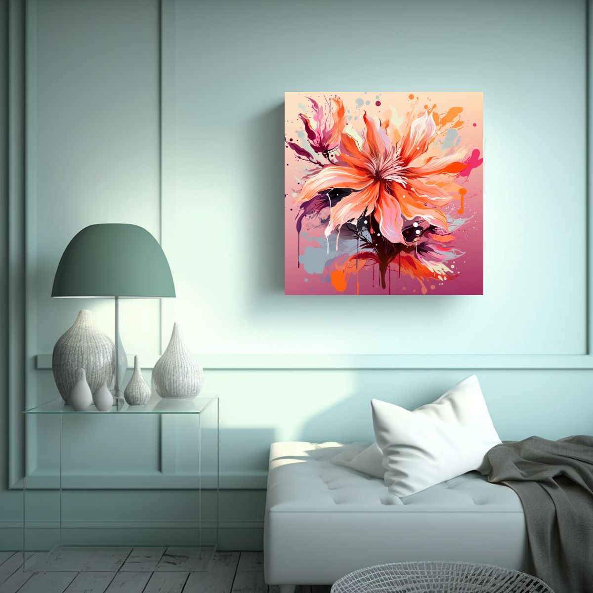 GENERICO - Cuadro Conceptual Hogar Deco Atmósfera Neonoir 50x50 Cm