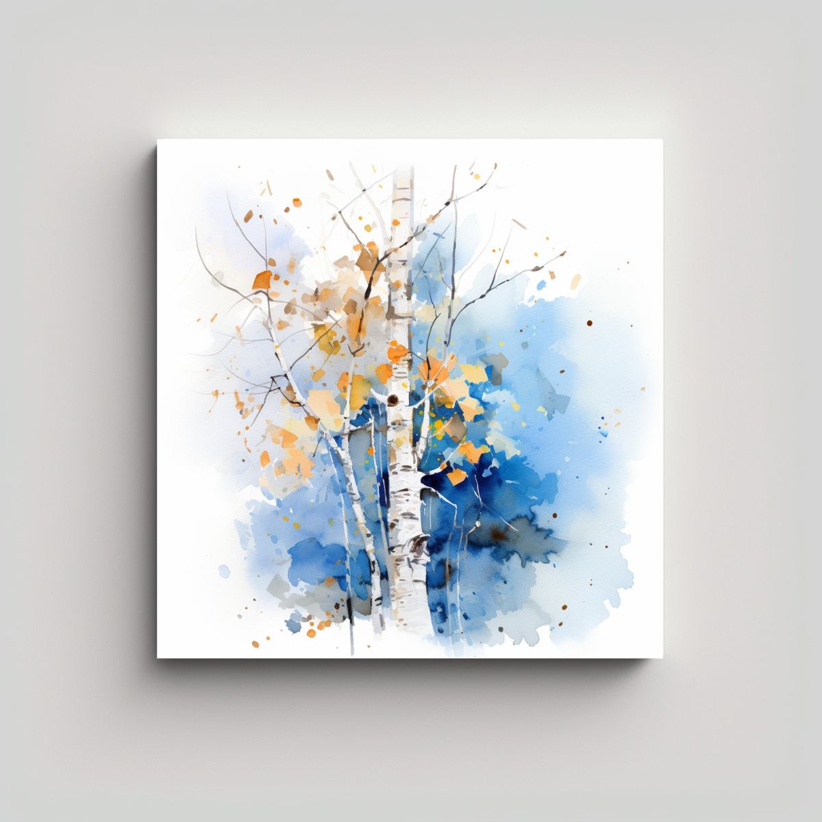 GENERICO - Pintura Abstracta De árbol Tembloroso De Álamo 50x50 Cm