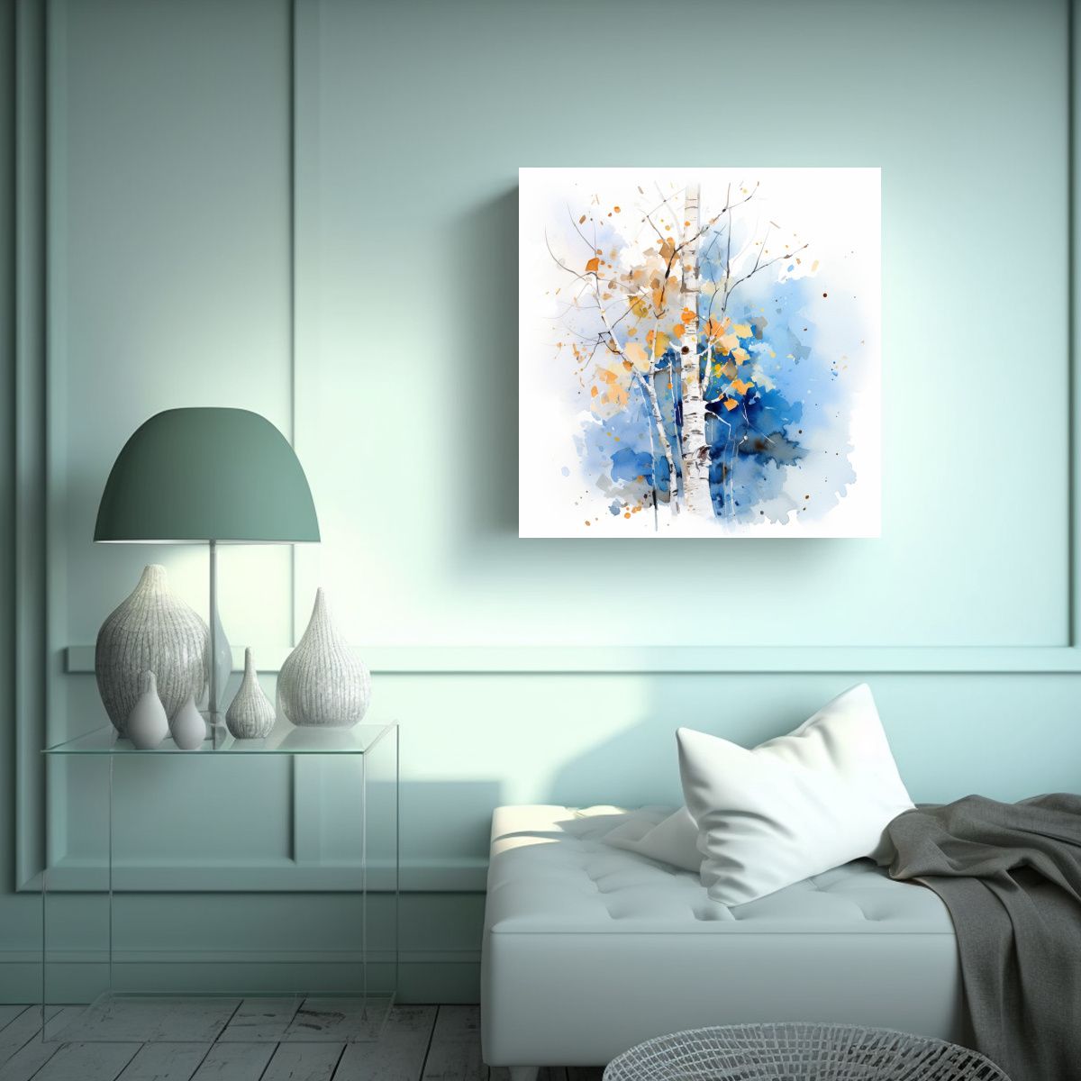 GENERICO - Pintura Abstracta De árbol Tembloroso De Álamo 50x50 Cm