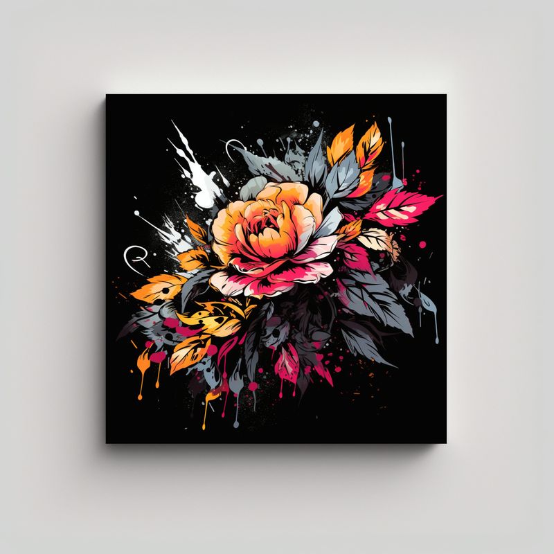 GENERICO - Arte De Pared Inspirador Interiores Negro 80x80 Cm