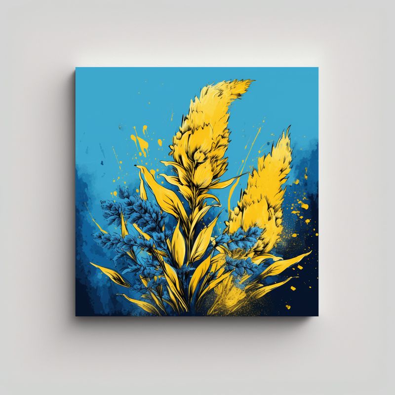 GENERICO - Pinturas Decorativas De Lienzo Amaranth Grains En 80x80 Cm