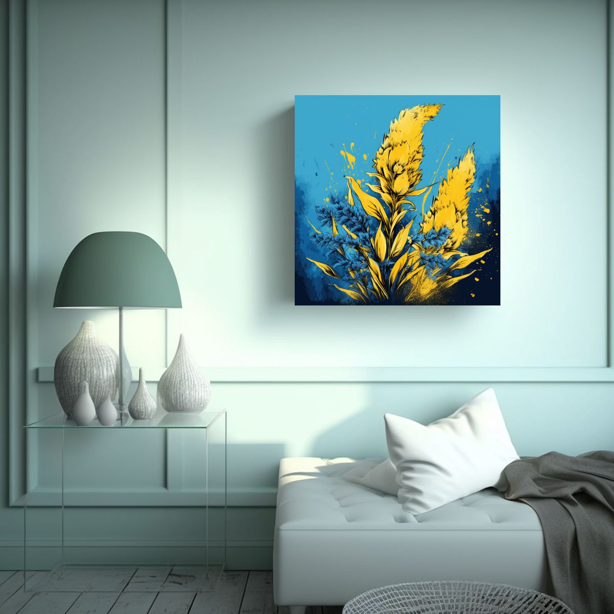 GENERICO - Pinturas Decorativas De Lienzo Amaranth Grains En 60x60 Cm