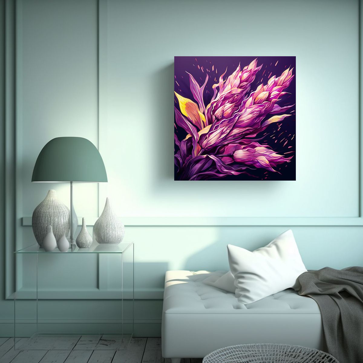 GENERICO - Pinturas De Decoración En Tonos Morados De Maíz 50x50 Cm