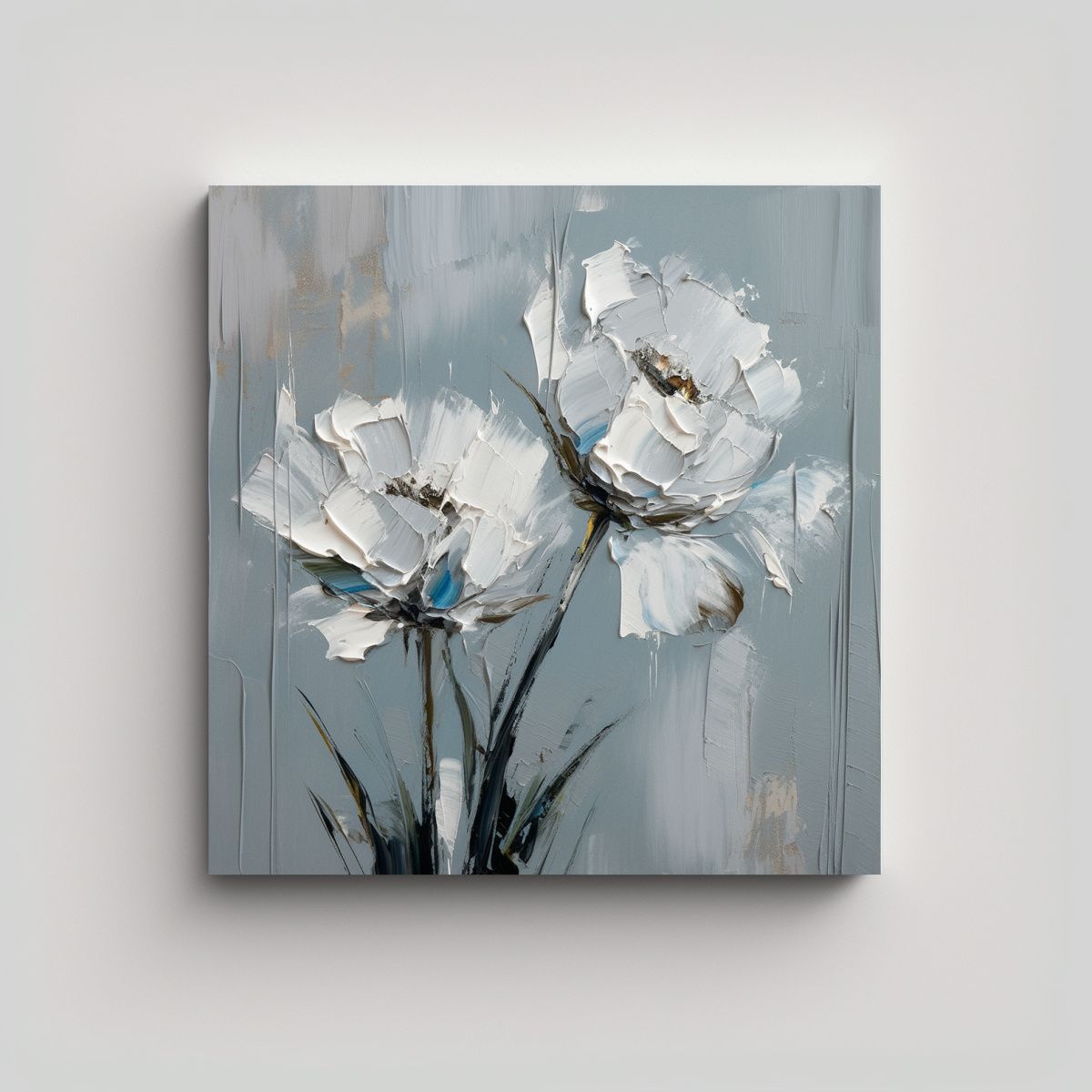 GENERICO - Cuadro De Tela De Alta Calidad Con Flores En 50x50 Cm