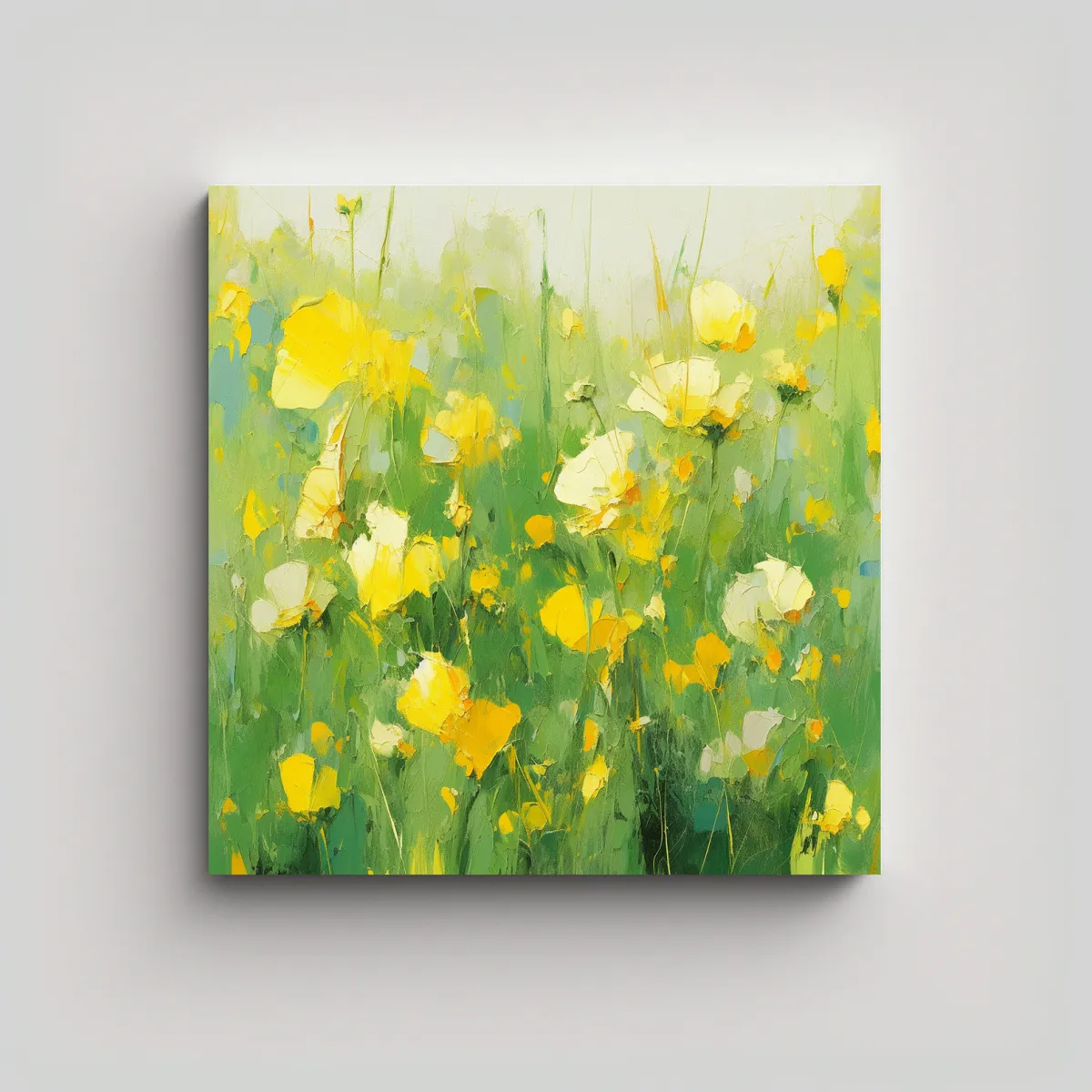 GENERICO - Pintura En Lienzo Resistente De Flores Amarillas 50x50 Cm