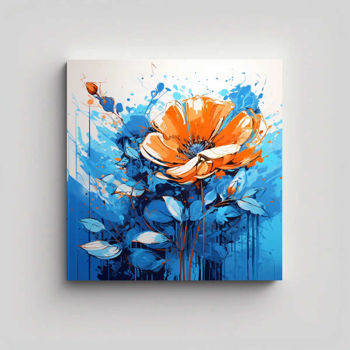 GENERICO - Cuadro Impreso Dormitorio Atmosfera Neonoir En 80x80 Cm