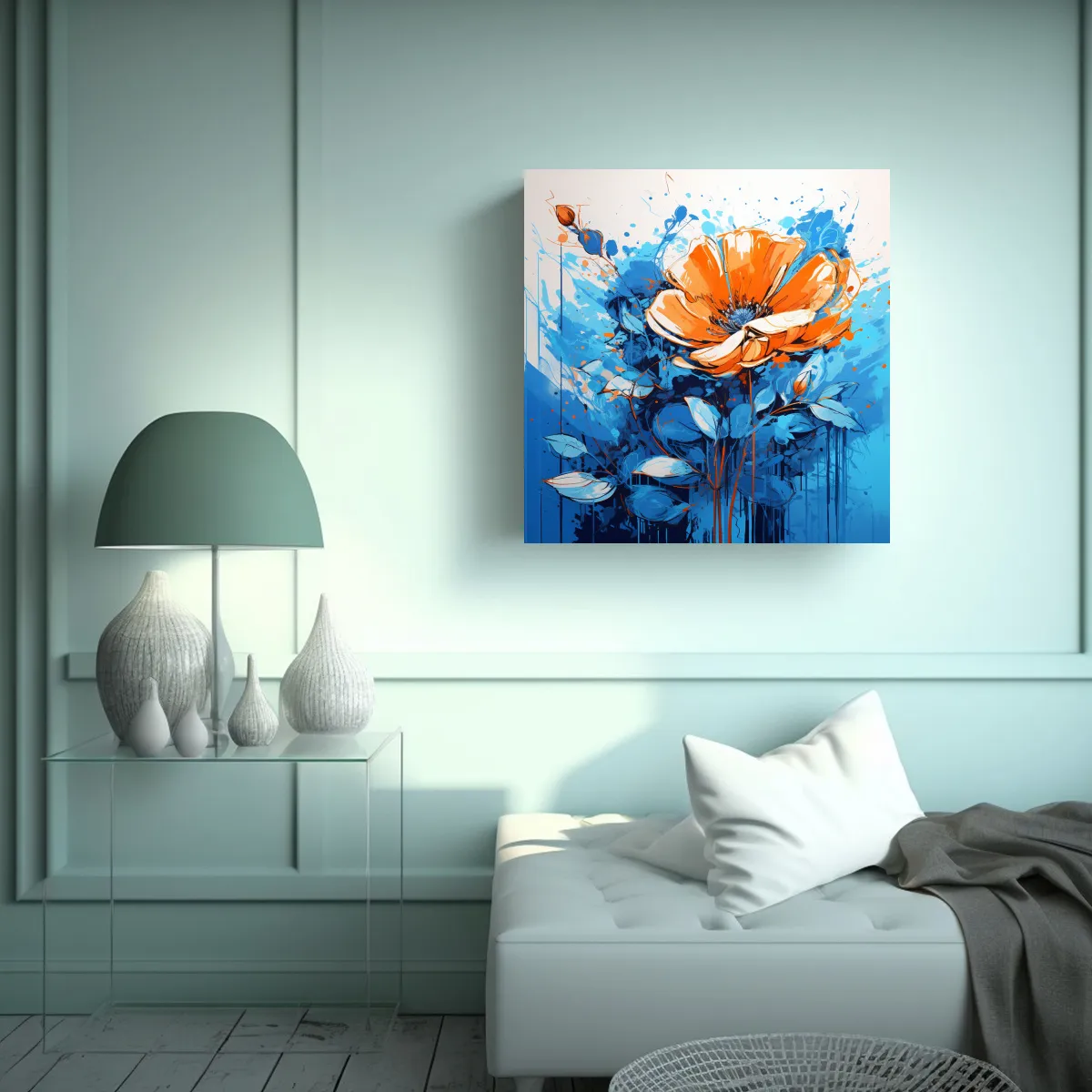 GENERICO - Cuadro Impreso Dormitorio Atmosfera Neonoir En 80x80 Cm