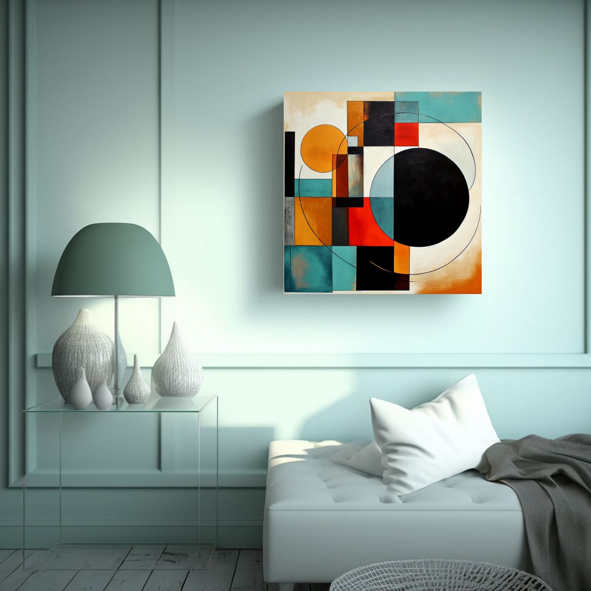 GENERICO - Cuadro Abstracto Minimalista De Luminosidad En 90x90 Cm