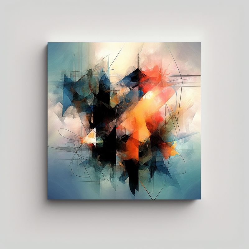 GENERICO - Cuadro Abstracto Exposición 7496625577 60x60 Cm