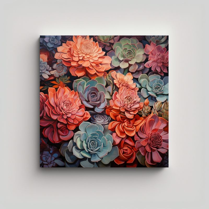 GENERICO - Cuadro De Movimiento En El Salón A Pintura 90x90 Cm