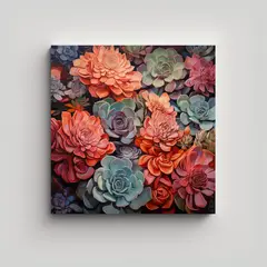 GENERICO - Cuadro De Movimiento En El Salón A Pintura 80x80 Cm