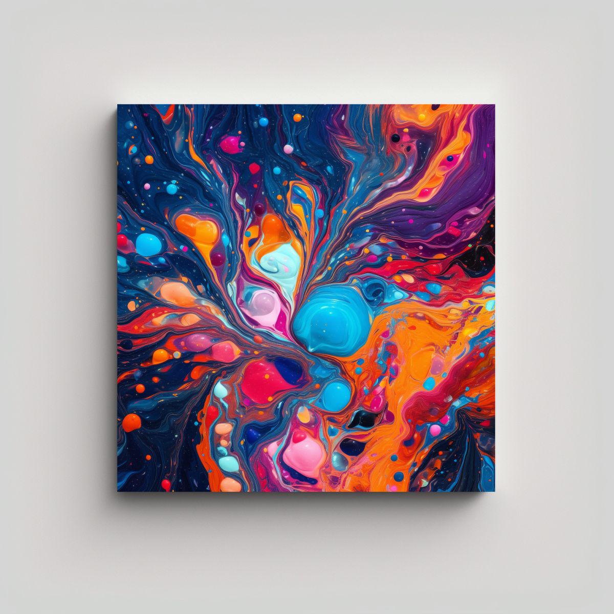 GENERICO - Pintura Decorativa Abstracta Con Detalle Moderno 60x60 Cm