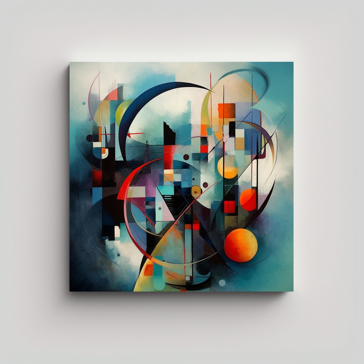 GENERICO - Pintura Abstracta De Arte De Pared Forma Calma 80x80 Cm