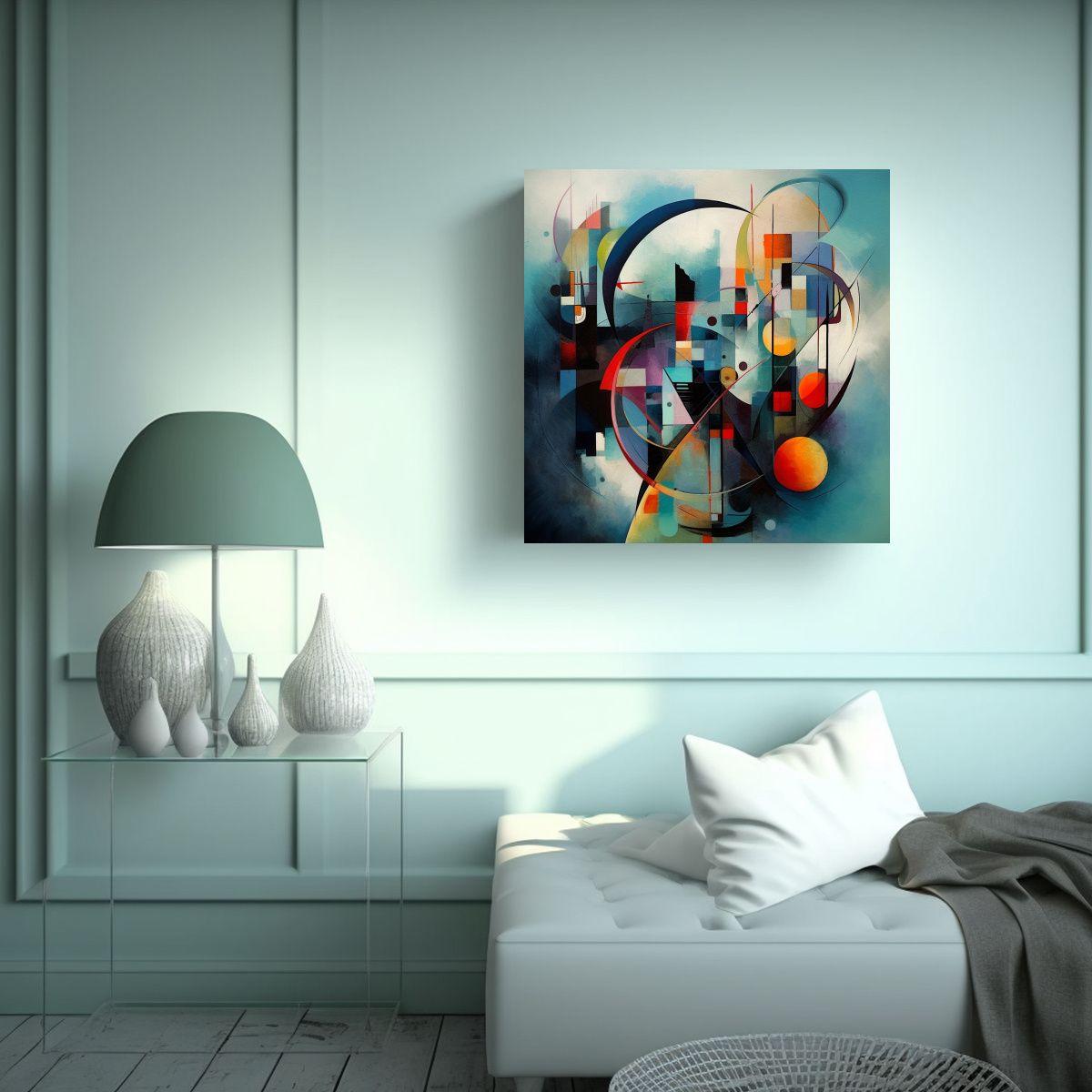 GENERICO - Pintura Abstracta De Arte De Pared Forma Calma 80x80 Cm