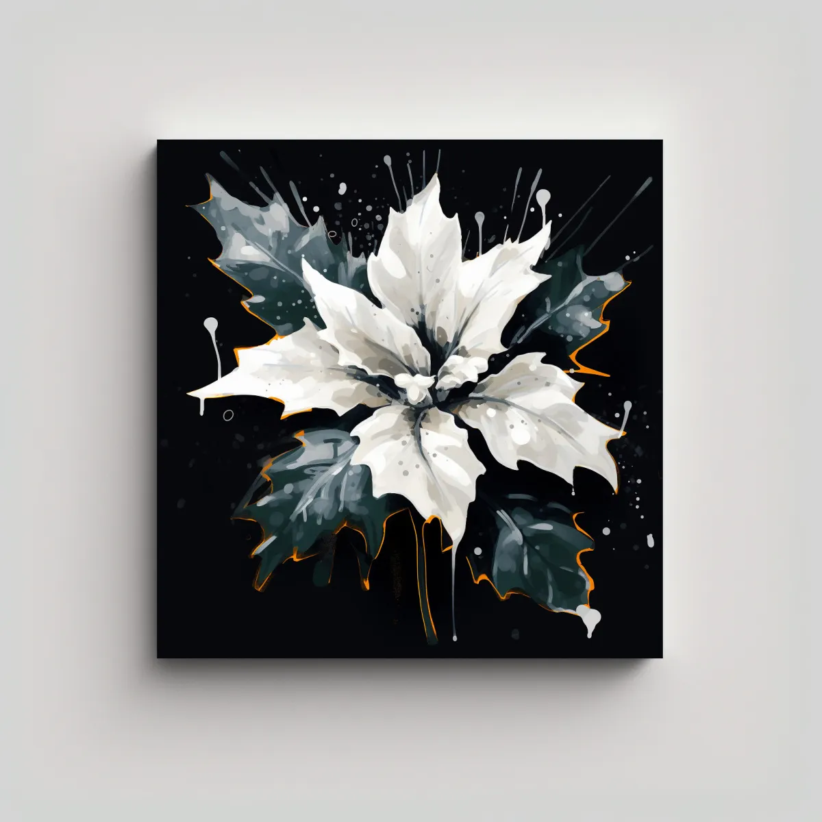 GENERICO - Cuadro De Inspiración Simplicidad Con Hojas De 90x90 Cm