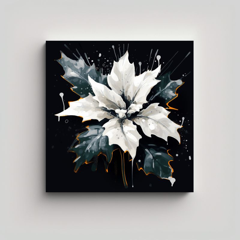GENERICO - Cuadro De Inspiración Simplicidad Con Hojas De 90x90 Cm