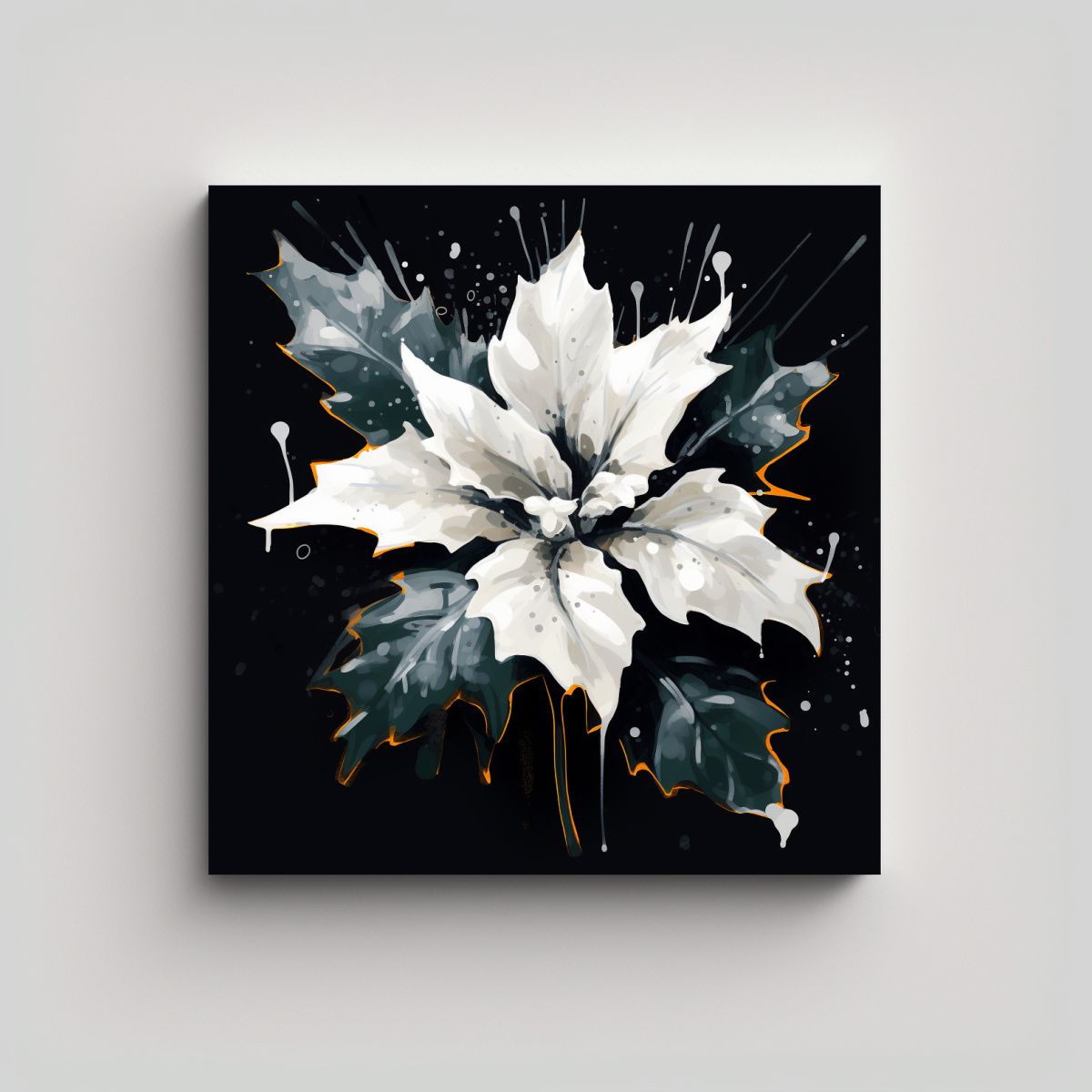 GENERICO - Cuadro De Inspiración Simplicidad Con Hojas De 80x80 Cm
