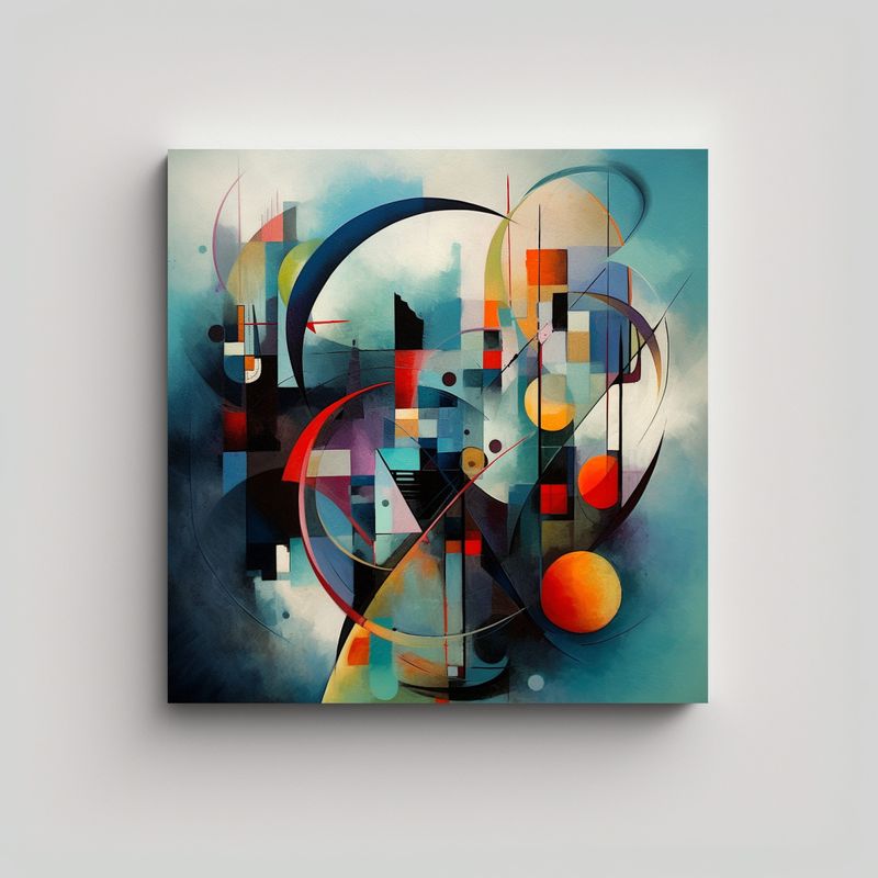GENERICO - Pintura Abstracta De Arte De Pared Forma Calma 60x60 Cm