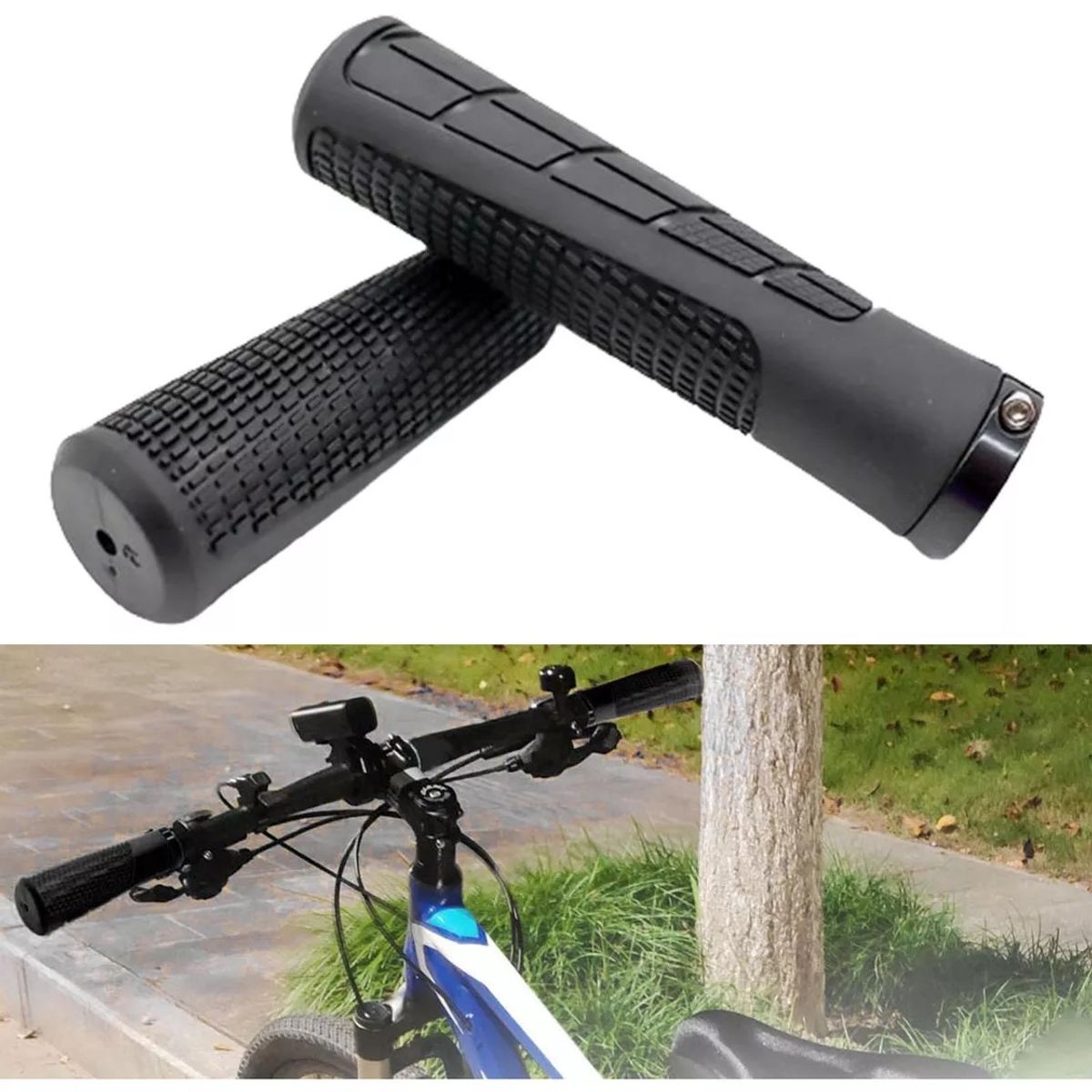 GENERICO - Empuñaduras Puños De Goma Con Manubrio Para Bicicleta