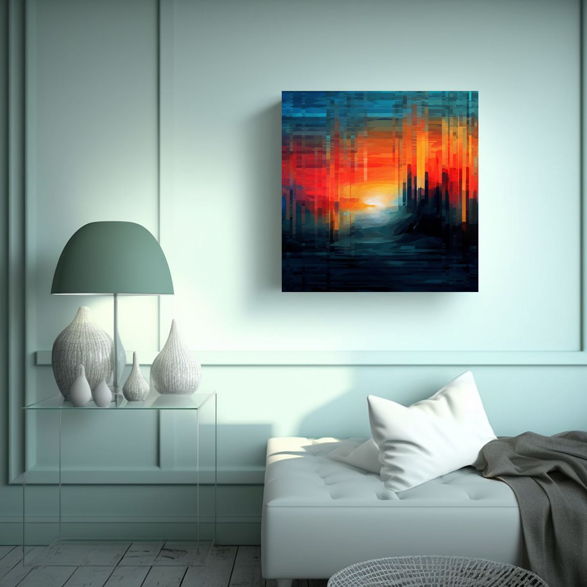 GENERICO - Cuadro Abstracto Belleza En El último Rayo Del 80x80 Cm