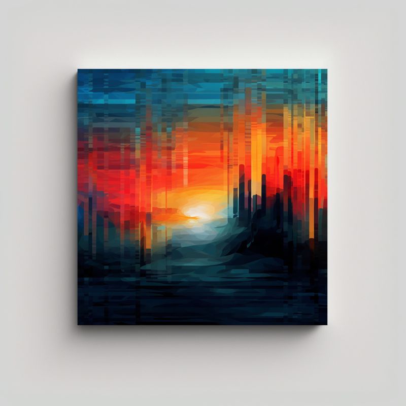 GENERICO - Cuadro Abstracto Belleza En El último Rayo Del 70x70 Cm