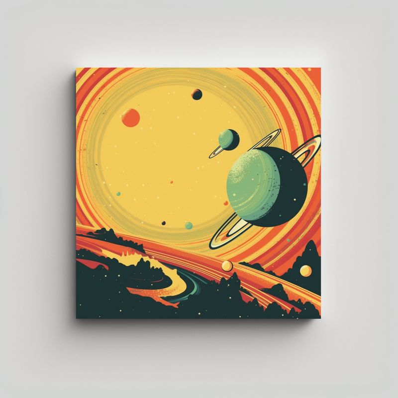 GENERICO - Pinturas Decorativas De Arte Diseño Equilibrio 80x80 Cm