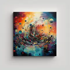 GENERICO - Pintura Abstracta Para Comedor Arte Mundial 50x50 Cm