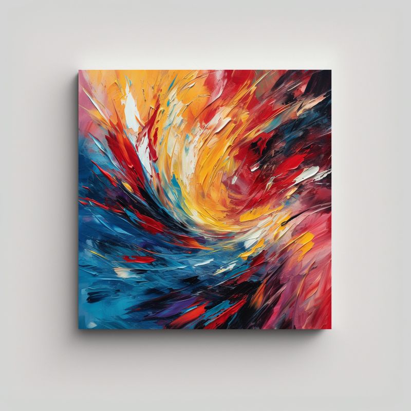 GENERICO - Arte Decorativo Vibrante Y Moderno Sumérgete En 80x80 Cm