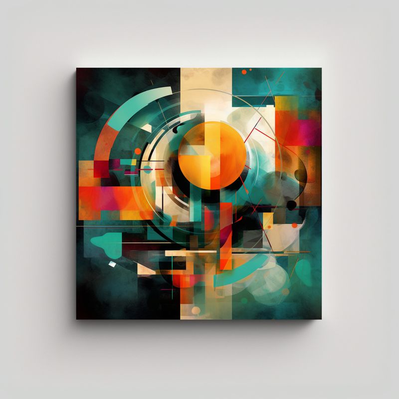 GENERICO - Arte Impreso Belleza Abstracta Con Colores 70x70 Cm